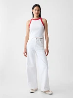 Modern Rib Cropped Halter Top