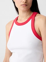 Modern Rib Cropped Halter Top