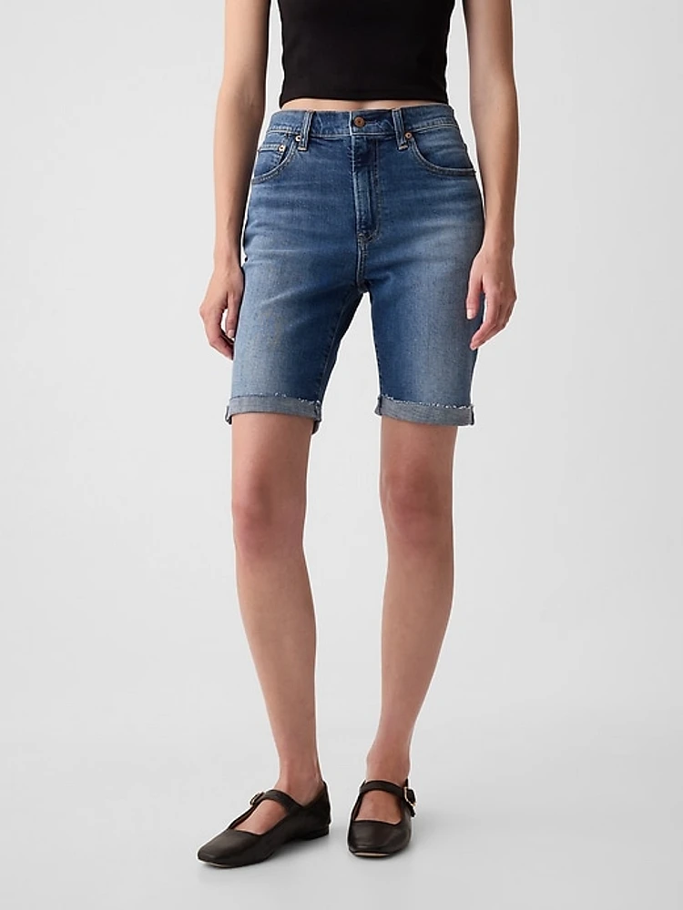 9" High Rise Bermuda Shorts