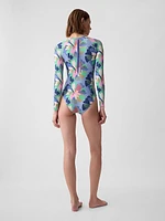 Rash Guard One-Piece Swimsuit