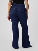 High Rise '70s Flare Cargo Jeans