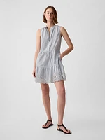 Eyelet Mini Shirtdress