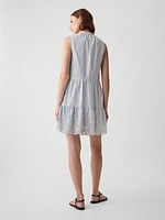 Eyelet Mini Shirtdress