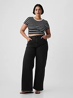 High Rise Stride Wide-Leg Jeans