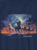 Kids South Dakota Horses Graphic Tee