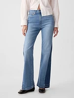 High Rise '70s Flare Cargo Jeans