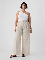 365 High Rise Linen-Cotton Trousers