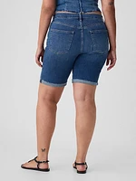 9" High Rise Bermuda Shorts