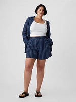 365 High Rise Linen-Blend Shorts