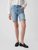 9" High Rise Bermuda Shorts