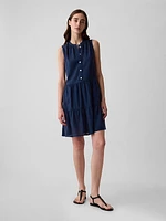 Eyelet Mini Shirtdress