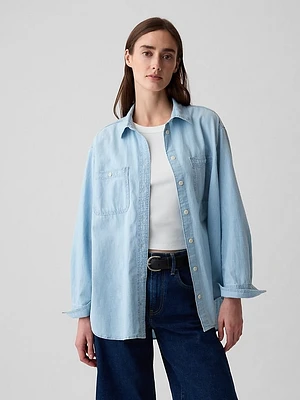 Chambray Denim Big Shirt