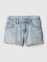 Kids Low Rise Denim Shorts