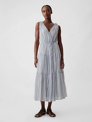 Pleated Tiered Maxi Dress