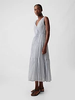 Pleated Tiered Maxi Dress