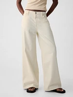 Mid Rise Cargo Baggy Jeans