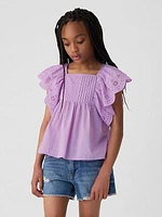 Kids Flutter Eyelet Shirt