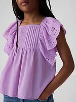 Kids Flutter Eyelet Shirt