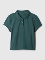 Kids Pique Cropped Polo Shirt