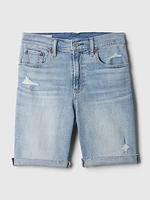 9" High Rise Bermuda Shorts