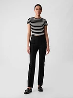 Mid Rise Ponte Crop Kick Pants