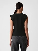 Modern Rib Flutter Tank Top