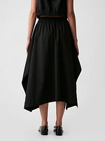 Handkerchief Hem Midi Skirt