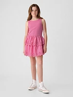 Kids Eyelet Tiered Dress