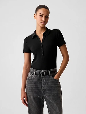 Modern Rib Polo Bodysuit