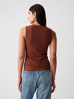 Compact Jersey Cropped Tank Top