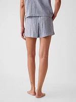 Linen-Blend PJ Shorts