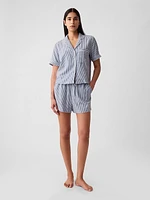 Linen-Blend PJ Shorts