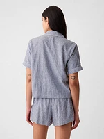 Linen-Blend PJ Shirt