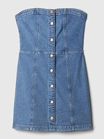 Strapless Denim Mini Dress