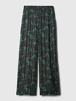 Crinkle Texture Satin Pants