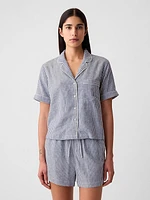 Linen-Blend PJ Shirt