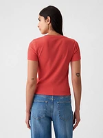 Modern Rib Cropped T-Shirt