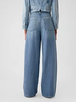 Mid Rise Cargo Baggy Jeans
