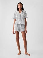 Linen-Blend PJ Shorts