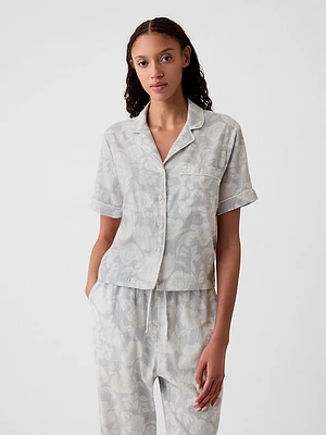 Linen-Blend PJ Shirt