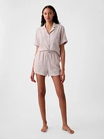 Linen-Blend PJ Shirt