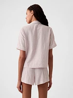 Linen-Blend PJ Shirt