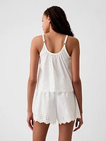 Eyelet Poplin PJ Tank Top