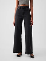 High Rise Stride Wide-Leg Cargo Jeans