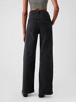 High Rise Stride Wide-Leg Cargo Jeans
