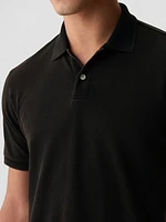 Washed Pique Polo Shirt