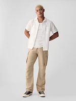 Linen-Cotton Cargo Pants