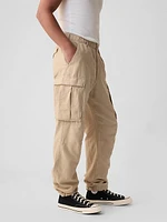 Linen-Cotton Cargo Pants