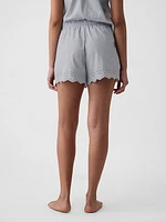 Eyelet Poplin PJ Shorts