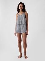 Eyelet Poplin PJ Tank Top